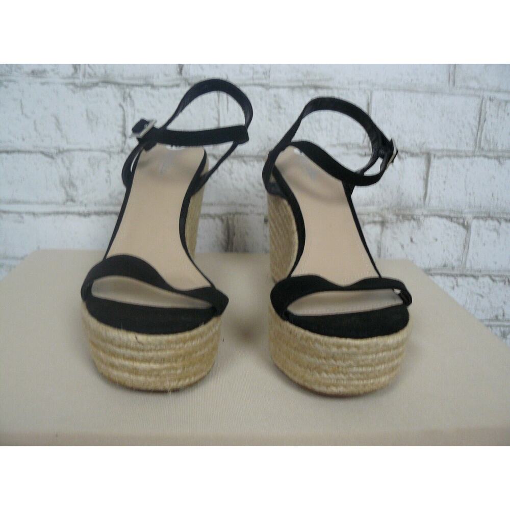 Charles by Charles David Black Espadrille Platform Sandals 10 NEW - Picture 3 of 7
